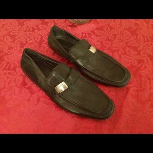 Calvin Klein Black Leather Loafers